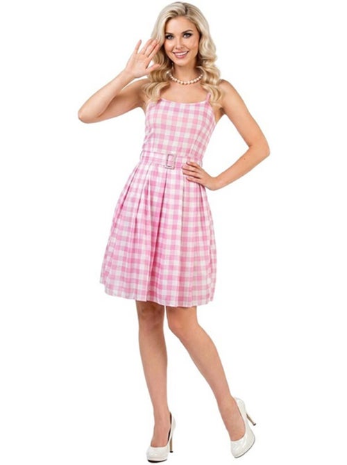 Disfraz de vestido cuadros muñeca famosa para mujer - Kiabi