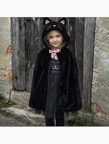 Disfraz infantil capa de gato en terciopelo | Great Pretenders