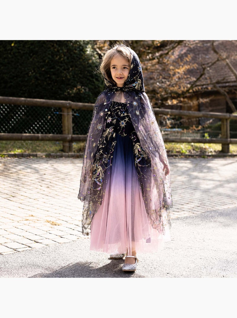 Disfraz infantil capa hada de las estrellas con capucha | great pretenders Negro - Kiabi