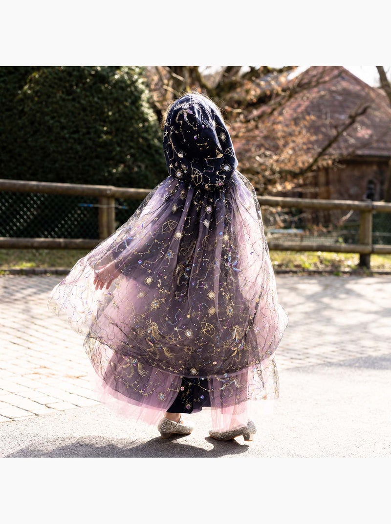 Disfraz infantil capa hada de las estrellas con capucha | great pretenders Negro - Kiabi