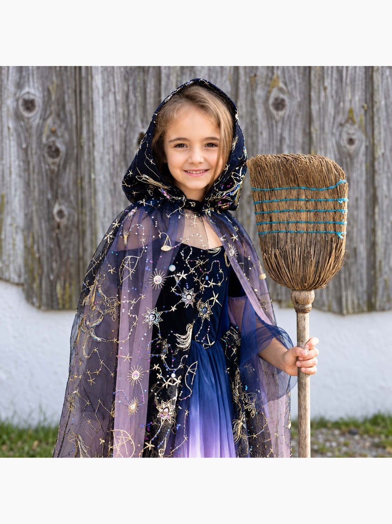 Disfraz infantil capa hada de las estrellas con capucha | great pretenders Negro - Kiabi