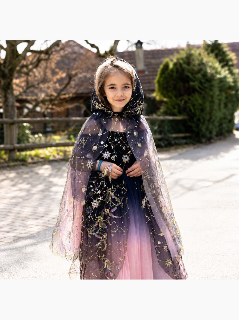 Disfraz infantil capa hada de las estrellas con capucha | great pretenders Negro - Kiabi