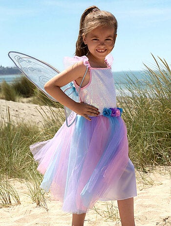 Disfraz infantil de hada con vestido y alas apolline | Labay