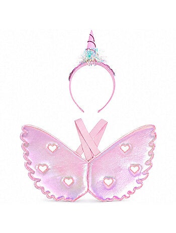 Disfraz infantil set de alas de unicornio y diadema | Great Pretenders