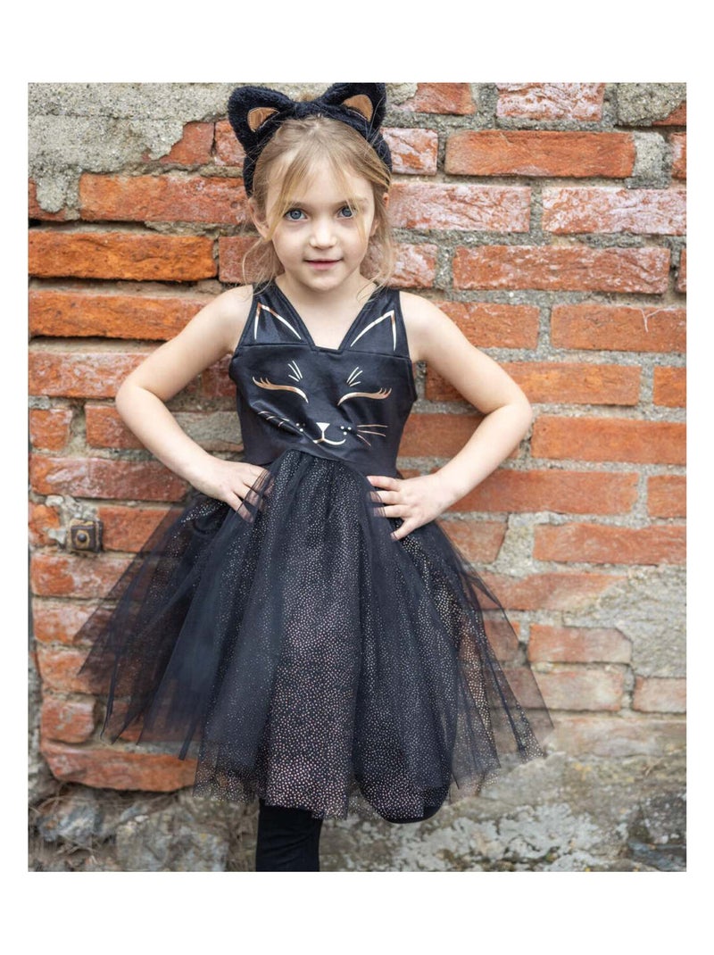 Disfraz infantil – vestido de gato negro con diadema de orejas | great pretenders Negro - Kiabi