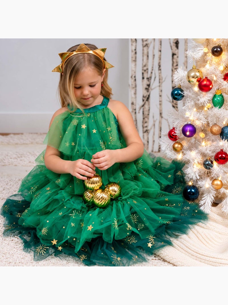 Disfraz infantil vestido de princesa de navidad | great pretenders Verde - Kiabi