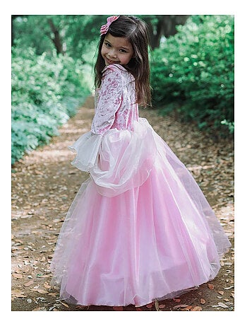Disfraz infantil vestido de princesa rosa y dorado | Great Pretenders