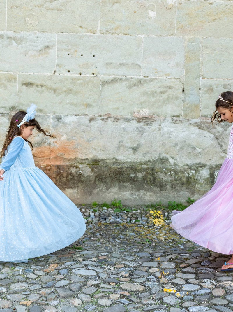 Disfraz infantil vestido princesa reina de nieve de terciopelo | Great Pretenders Azul - Kiabi