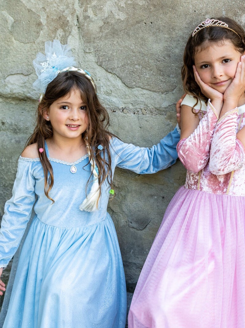 Disfraz infantil vestido princesa reina de nieve de terciopelo | Great Pretenders Azul - Kiabi