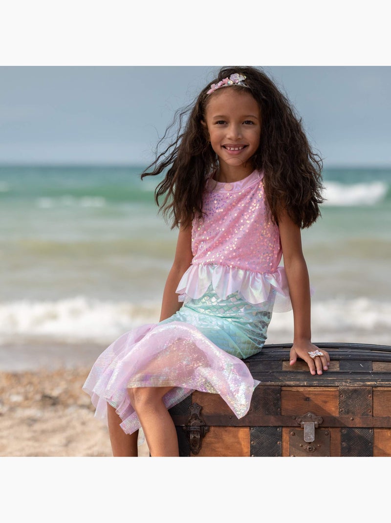 Disfraz infantil vestido princesa sirena | Great Pretenders Rosa - Kiabi