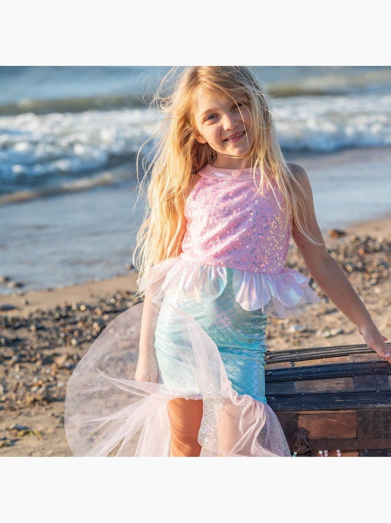 Disfraz infantil vestido princesa sirena | Great Pretenders Rosa - Kiabi