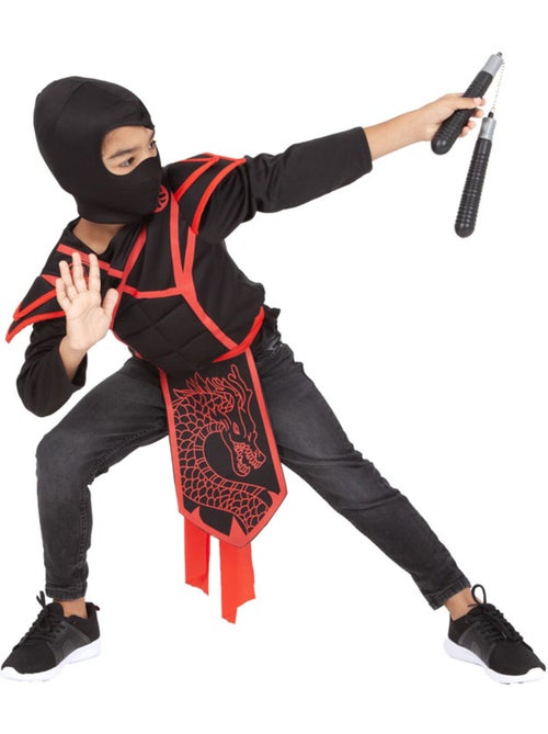 Disfraz o Kit de Ninja: Top, Cinturón, Capucha y Nunchakus - Kiabi