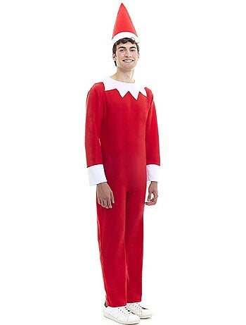 Disfraz o Maillot de Elfo travieso de la Navidad con gorro