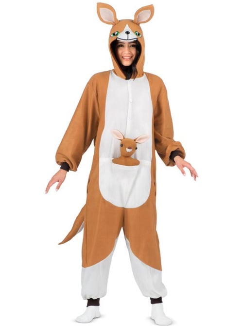 Disfraz o Pijama de Canguro con capucha peluche - Kiabi