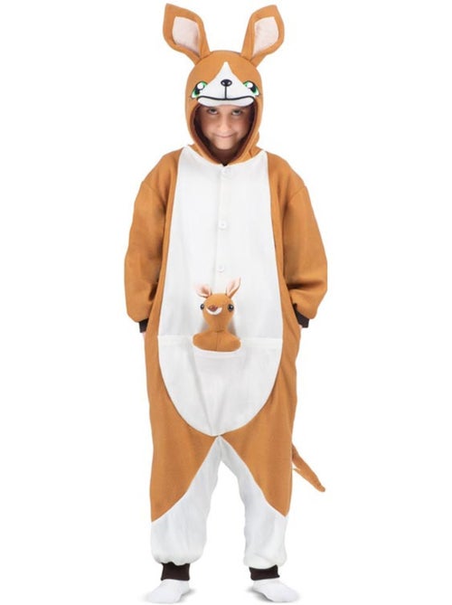 Disfraz o Pijama de Canguro con capucha y peluche - Kiabi