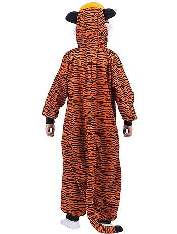 Disfraz o Pijama de Tigre oscuro con capucha