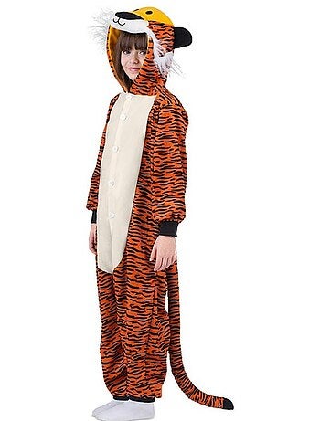 Disfraz o Pijama de Tigre oscuro con capucha