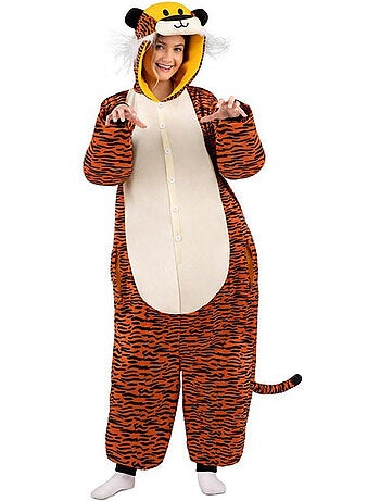 Disfraz o Pijama de Tigre oscuro con capucha