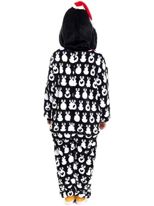 Disfraz o Pijama Pingüino Navideño estampado con capucha - Kiabi