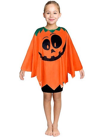 Disfraz o Poncho Calabaza feliz de 65 cm