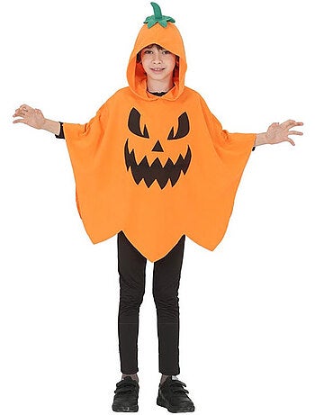 Disfraz o poncho de calabaza malvada