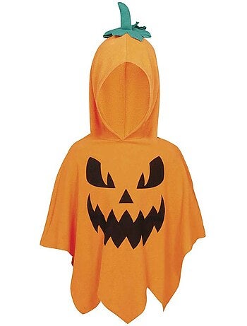 Disfraz o poncho de calabaza malvada