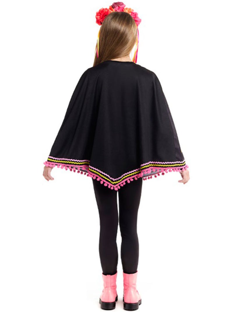 Disfraz o Poncho de Esqueleto Catrina Multicolor - Kiabi
