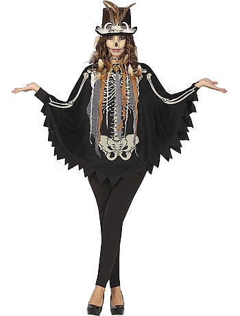 Disfraz o Poncho de Esqueleto
