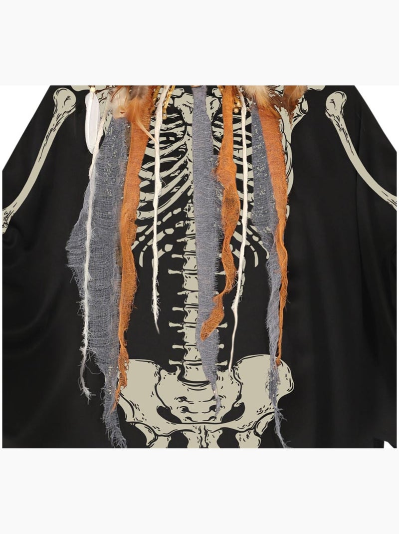 Disfraz o Poncho de Esqueleto Multicolor - Kiabi