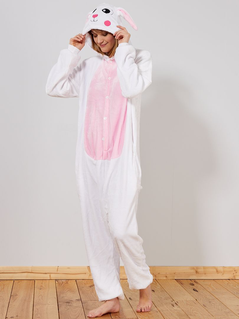 Disfraz tipo mono 'conejo' blanco/rosa - Kiabi
