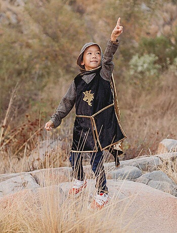 Disfraz túnica capa y corona de caballero para niños - Great Pretenders