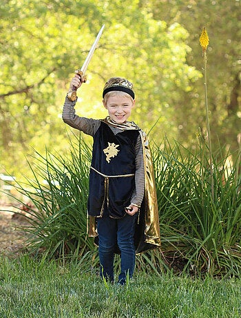 Disfraz túnica capa y corona de caballero para niños | Great Pretenders