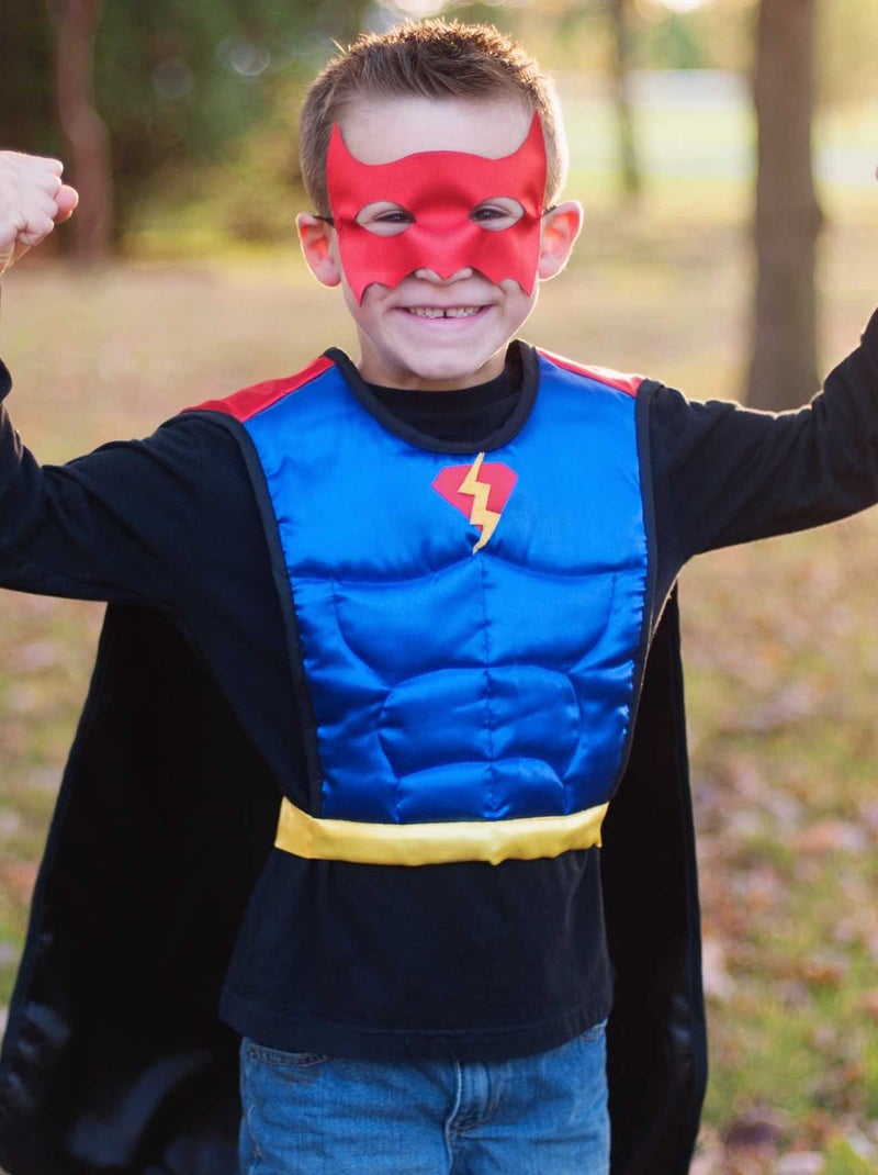 Disfraz túnica reversible de superhéroe para niños | Great Pretenders Negro - Kiabi
