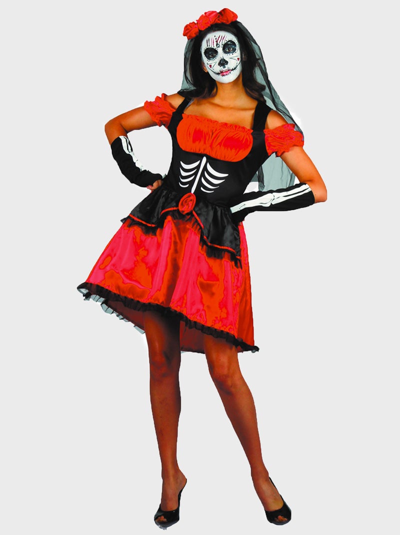 Disfraz vestido Día de Muertos NEGRO - Kiabi