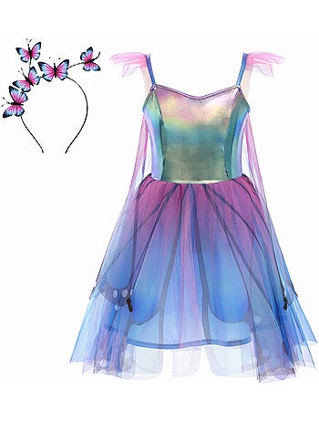 Disfraz vestido hada mariposa para niños con alas y diadema - Great Pretenders