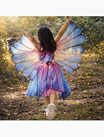 Disfraz vestido hada mariposa para niños con alas y diadema - Great Pretenders