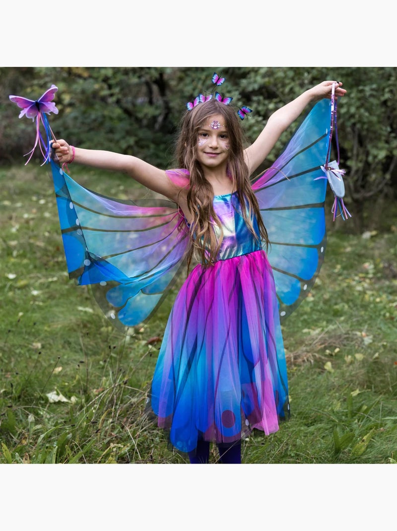 Disfraz vestido hada mariposa para niños con alas y diadema | Great Pretenders Azul - Kiabi