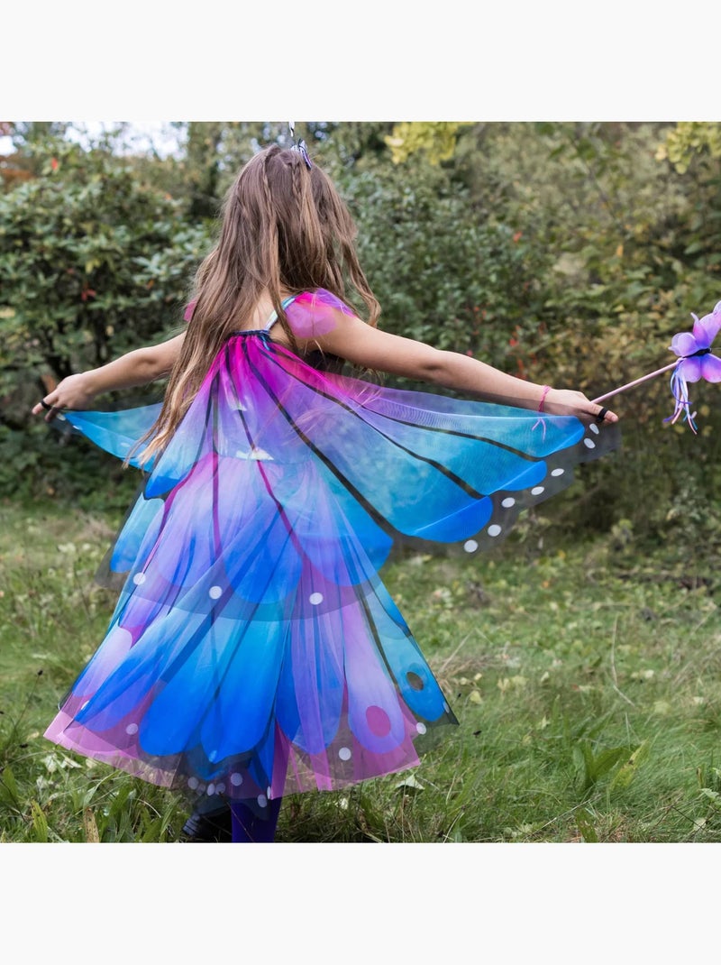 Disfraz vestido hada mariposa para niños con alas y diadema | Great Pretenders Azul - Kiabi