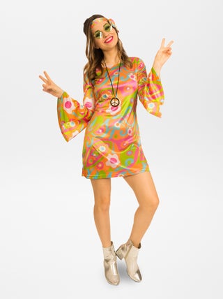 Disfraz vestido 'hippie'