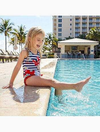 Disney - Bañador niña de una pieza con falda pareo