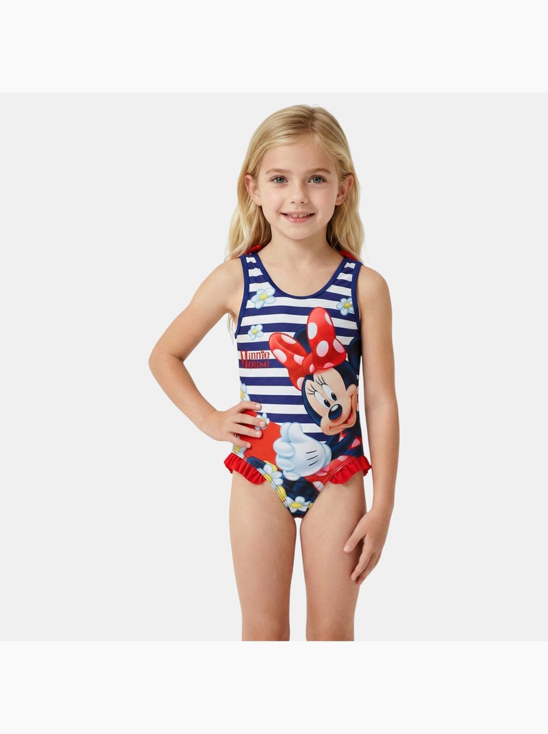 Disney - Bañador niña de una pieza con falda pareo Azul marino - Kiabi
