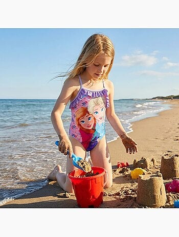 Disney - Bañador niña de una pieza con pareo falda