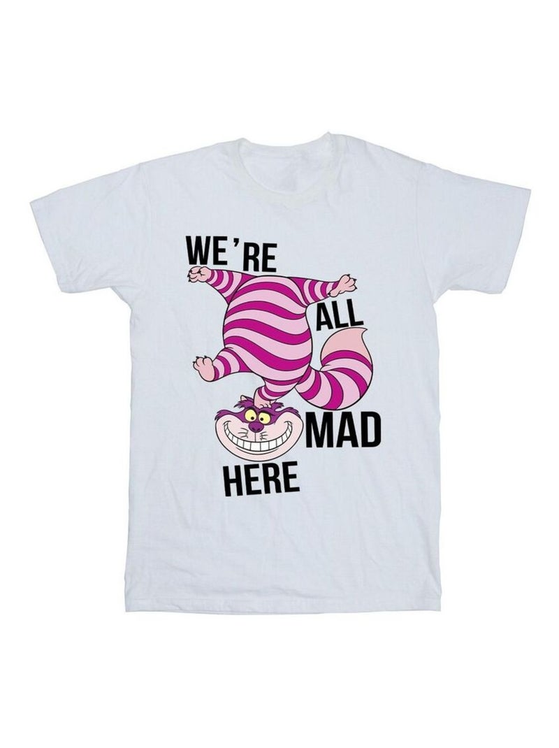 Disney - Camiseta Alice In Wonderland All Mad Here para Hombre Blanco - Kiabi