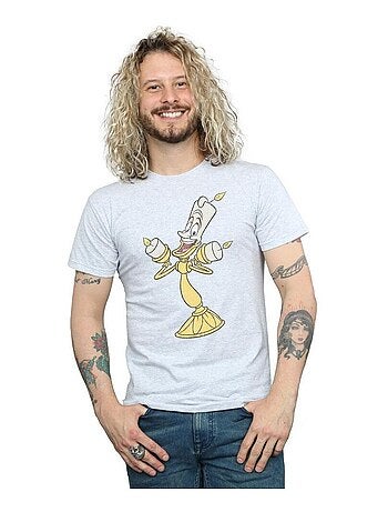 Disney - Camiseta Beauty And The Beast de Lumiere Efecto Envejecido para Hombre