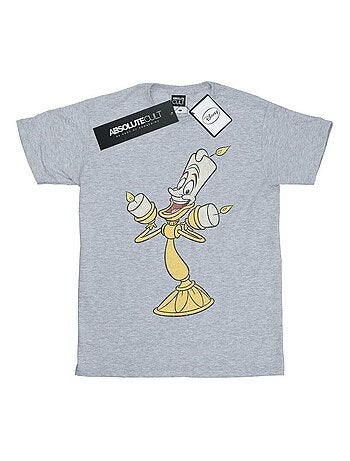 Disney - Camiseta Beauty And The Beast de Lumiere Efecto Envejecido para Hombre