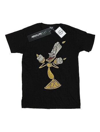 Disney - Camiseta Beauty And The Beast de Lumiere Efecto Envejecido para Hombre