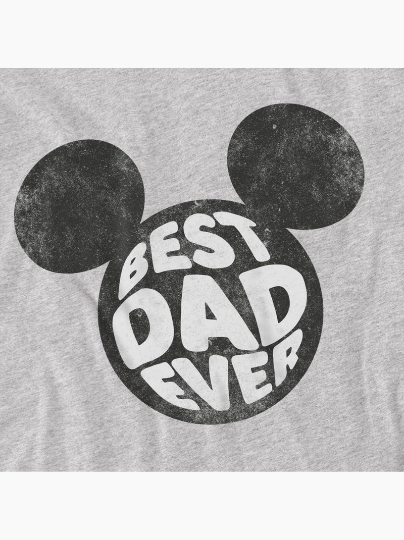 Disney - Camiseta Best Dad Ever de Mickey Mouse para Hombre Gris jaspeado - Kiabi