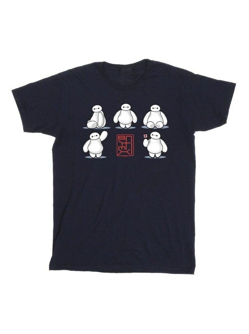 Disney - Camiseta Big Hero 6 de Baymax Muchas Poses para Hombre Azul marino - Kiabi