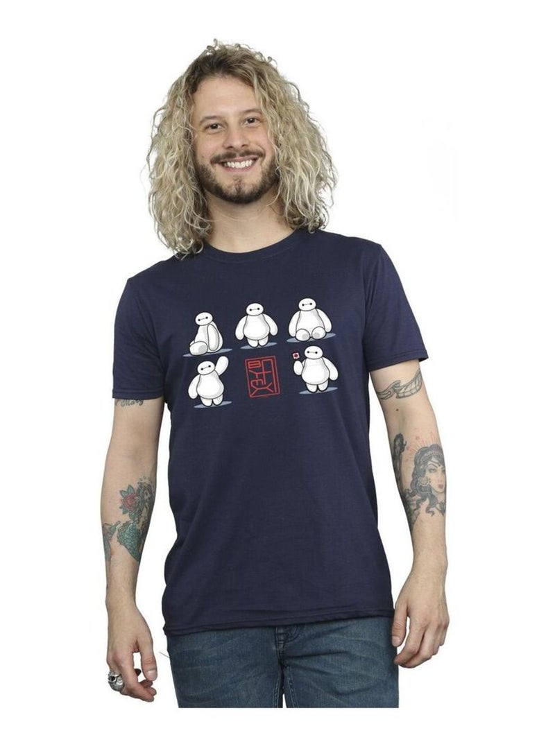Disney - Camiseta Big Hero 6 de Baymax Muchas Poses para Hombre Azul marino - Kiabi