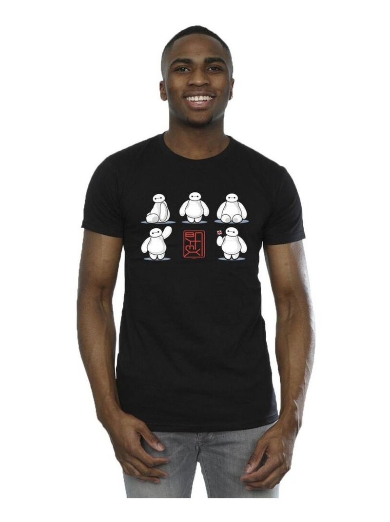 Disney - Camiseta Big Hero 6 de Baymax Muchas Poses para Hombre Negro - Kiabi